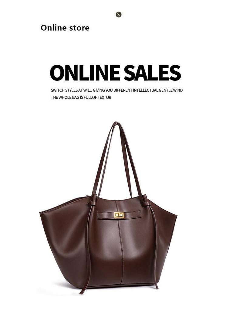 Women's High-End Large Capacity Commuting Tote Handbag