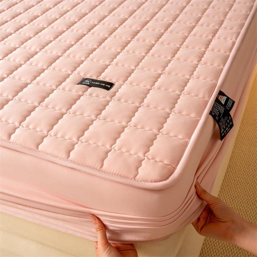 

100% водонепроницаемый утолщенный чехол для кровати, дышащий 3D воздушный чехол для матраса с резинками, ультрамягкий нескользящий протектор для матраса 2xPillowcase 48x74cm