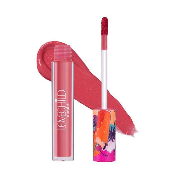 LoveChild Masaba Gulabi Rum Punch Lush-Matte Pink Lip Creme, 3ml