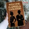 Vintage Bar Metal Sign Flappers Gangsters Wall Decor Man Cave Garage