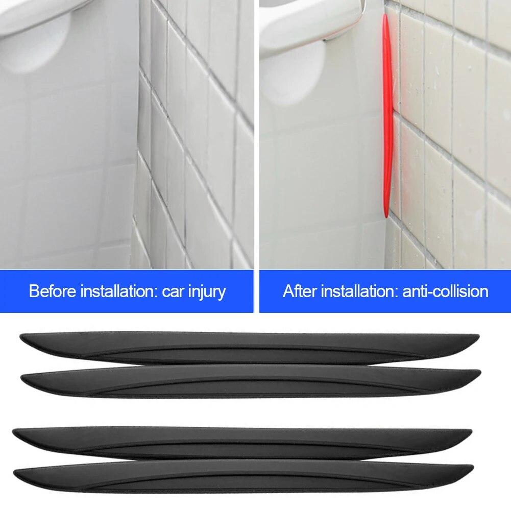 4 st / Set Universal Skrapskydd Stötfångarskydd Bilens Dörrkantsskydd Backspegelskydd Klistermärke Skyddslist