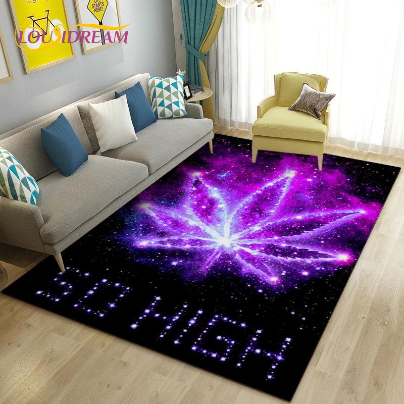 Reggae Music Jamaican Maple Leaf Area Rug,Carpet Rug for Living Room Bedroom Sofa Doormat Decoration,Kid Play Non-slip Floor Mat