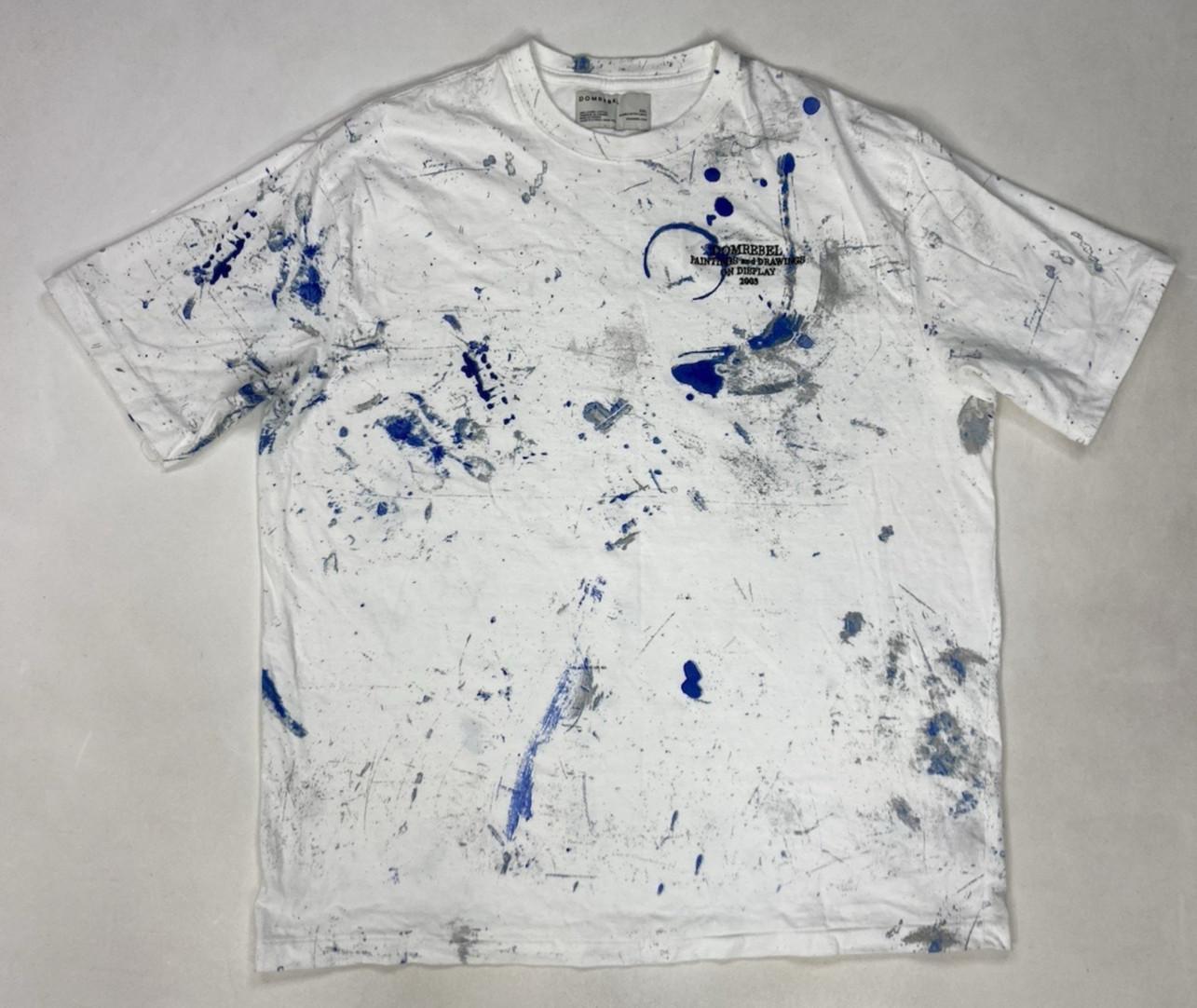 Domrebel Rag Paint Graphic T-shirt Men Slim Fit XXL White Short Sleeve L
