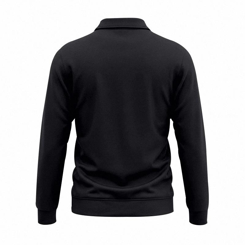 Camisa Polo de Manga Larga Holgada Retro Workwear con Cuello para Ocio al Aire Libre de Hombre de Primavera y Otoño