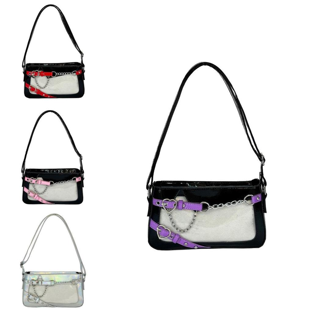 Heart Simple Shaped Buckle And Chain Design Women Casual Shoulder Bag Itabag