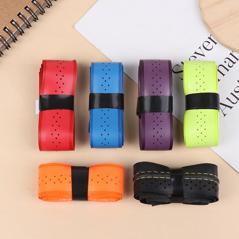 Multi-Color Pickleball Badminton Tennis Racket Overgrips Breathable Non-Slip Pu Grip Tape Sweat Shock Absorption Stitching Grips