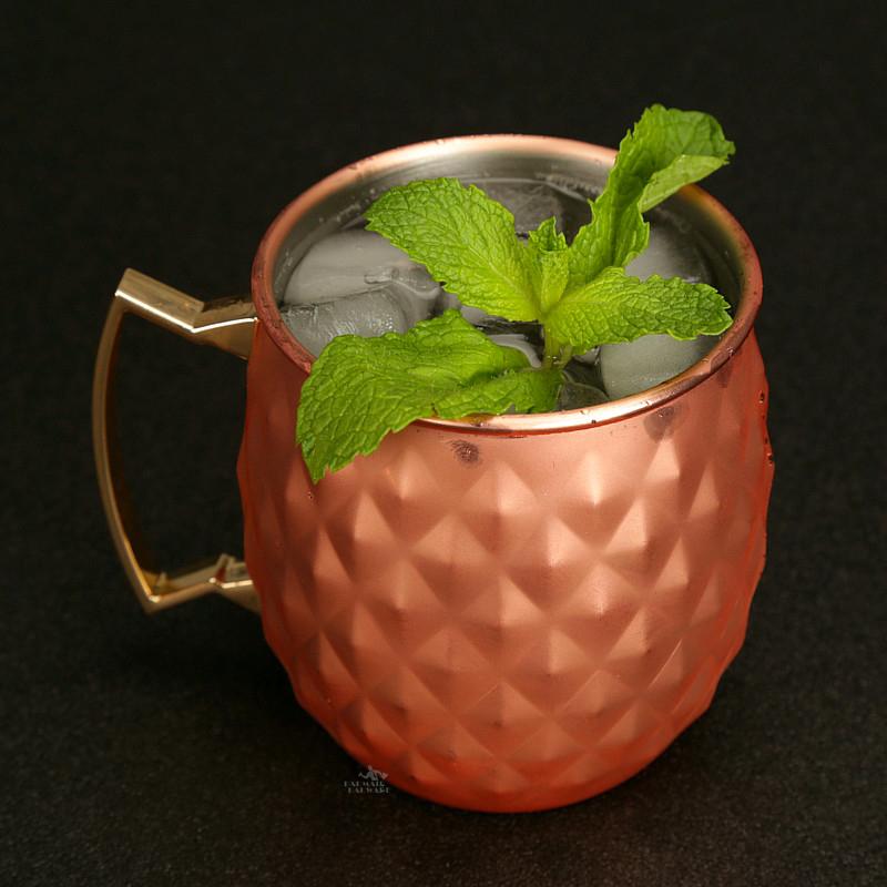 4 Pezzi 550ml Rete Moscow Mule Tazze di Rame Tazza Metallica Acciaio Inossidabile Birra Vino Tazza da Caffè Strumento per Cocktail