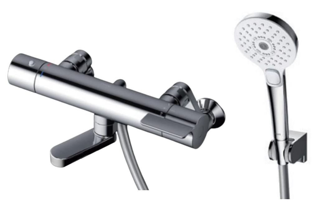 TOTO Bathroom Thermostatic Mixer Comfort 3 TBV03448J Wall-Mounted Faucet, 70mm, Wave, Plated, Modes,