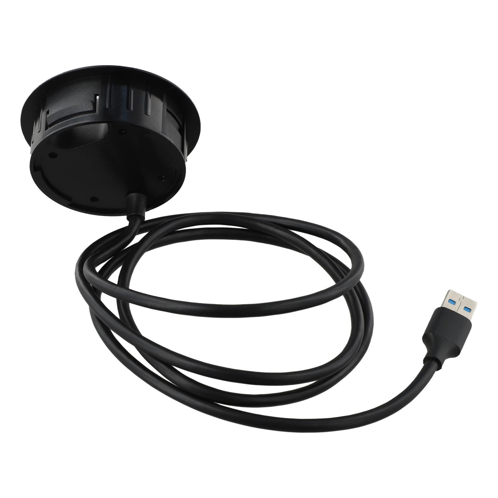 Compact USB Hub Audio Interface Dock 1.2m Cable Length 5Gbps Data Transfer Speed Compact Desk Grommet Solution China Mainland