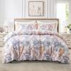 Sage Green Floral Duvet Cover Twin Queen 2/3 Pieces Flower Plum Blossom Bedding Set Reversible Botanical Branch Comforter Cover