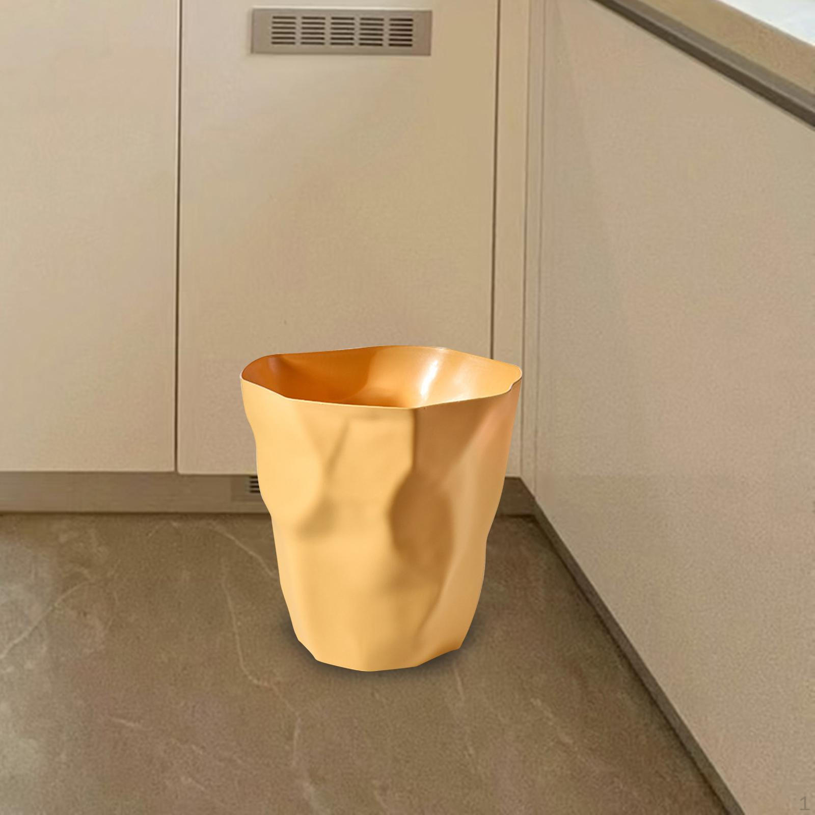 

Trash Can Wastebasket Decorative without Lid Nordic Open Top Garbage Container for Home under жовтий