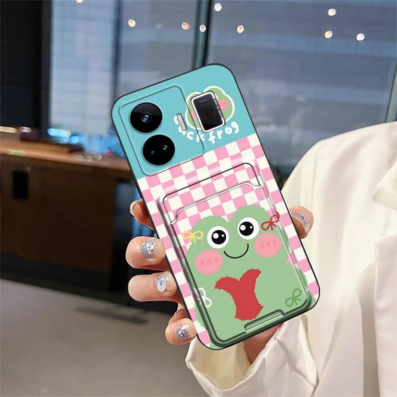 Waterproof Card Bag Phone Case For OPPO Realme GT NEO5/240W/Realme GT3 Fashion Design Dirt-resistant Cover Cartoon Cute