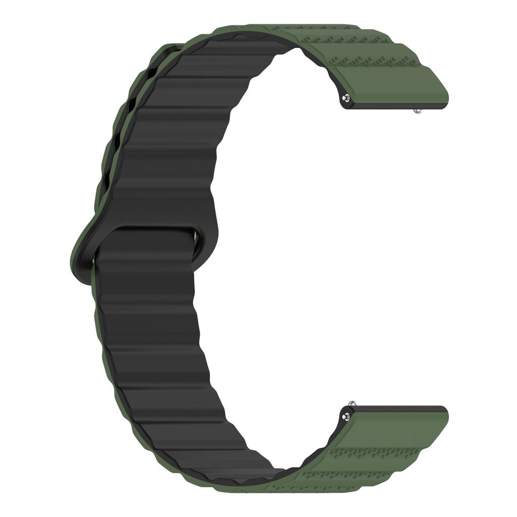 Silicone Watch Band Strap Bracelet Belt with Magnetic Closures Fit for 18mm 20mm 22mm Smartwatch Comfortable Daily Wear