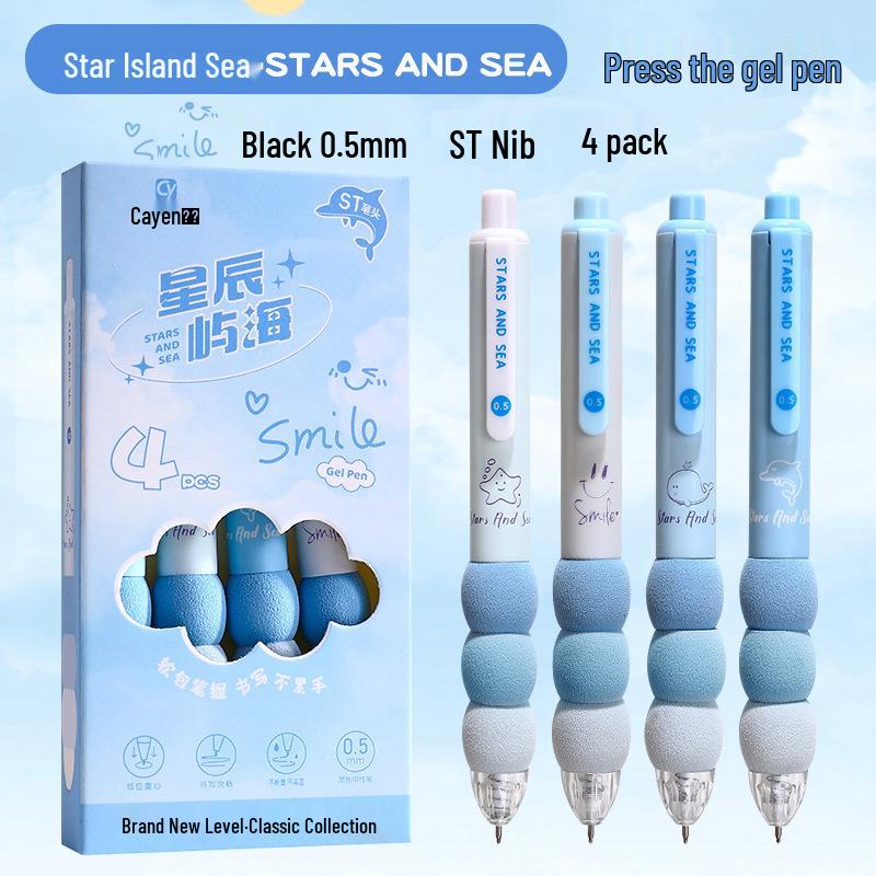 Soft Grip 0.5mm Capybara Cartoon Pen for Stress Relief - Cute Neutral Pen for Primary Students 0.5mm