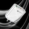 58W Dual Fast Charger with 2PD+QC3.0 USB, EU/US/UK/KR/AU Plug Options