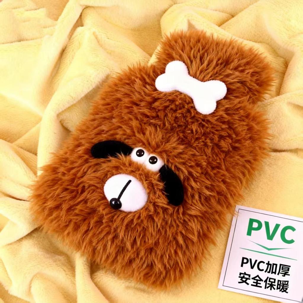 Cute Cartoon Monster PVC Hot Water Bag for Abdomen and Bed, Explosion-Proof