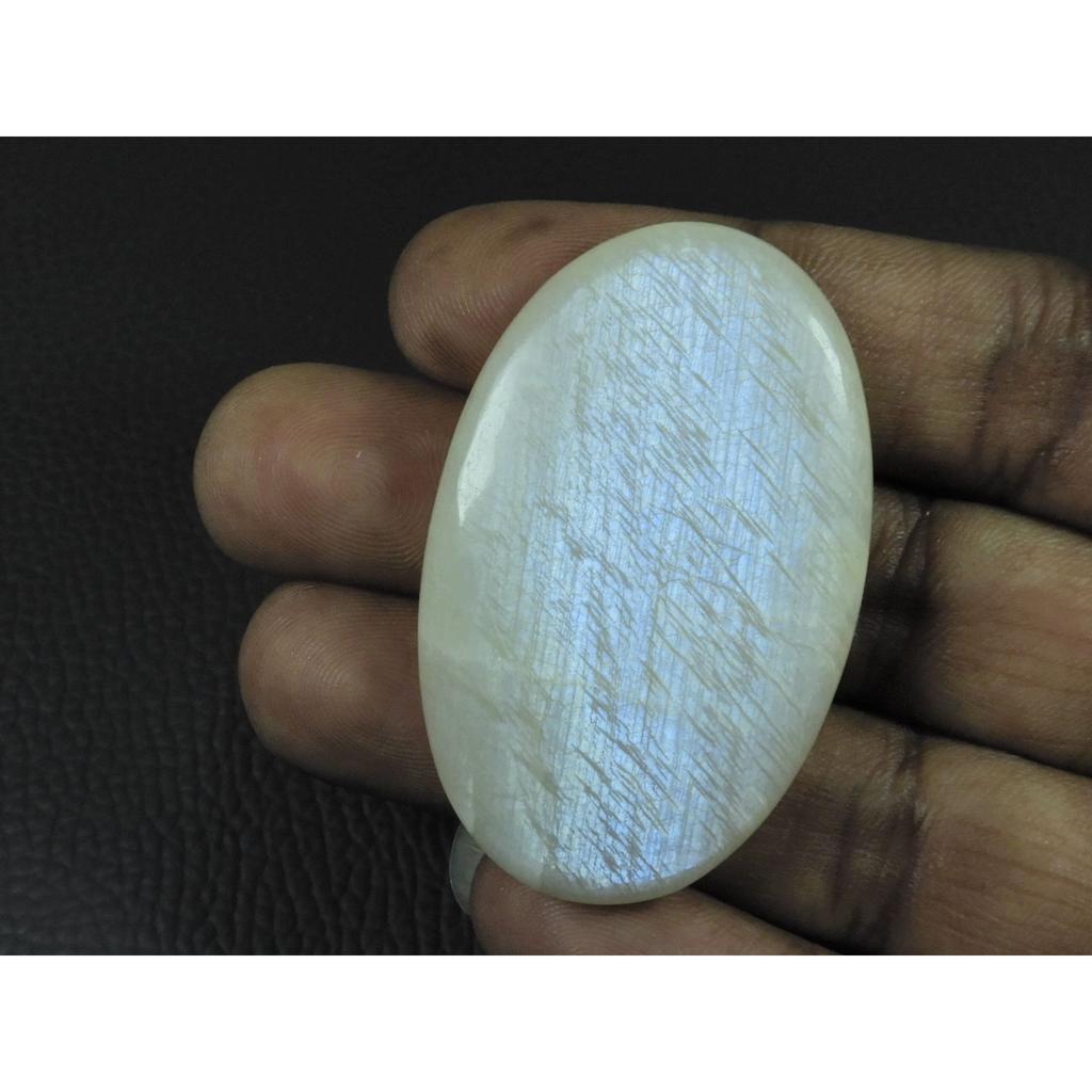 30X50X06MM Natural Moonstone Fire Caystal Oval Cabochon Loose Gemstone G-129