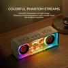 Transparent Mecha Wireless Bluetooth Speaker Home Computer E Sports Colorful Light Steel Cannon Bass Diaphragm