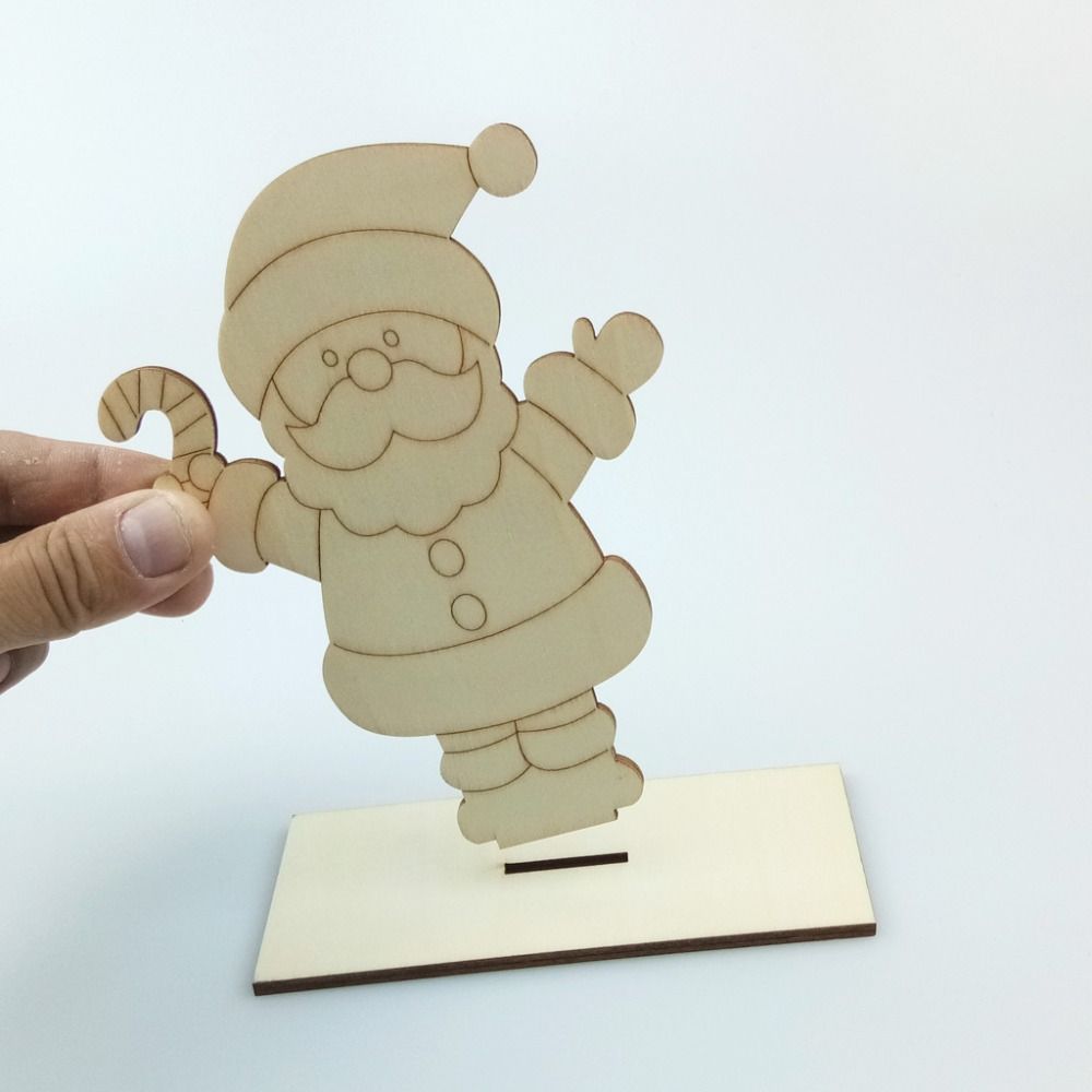 Decoração Suprimentos para Festa Enfeites de Natal Modelo Papai Noel Brinquedos DIY Enfeites de Mesa de Madeira