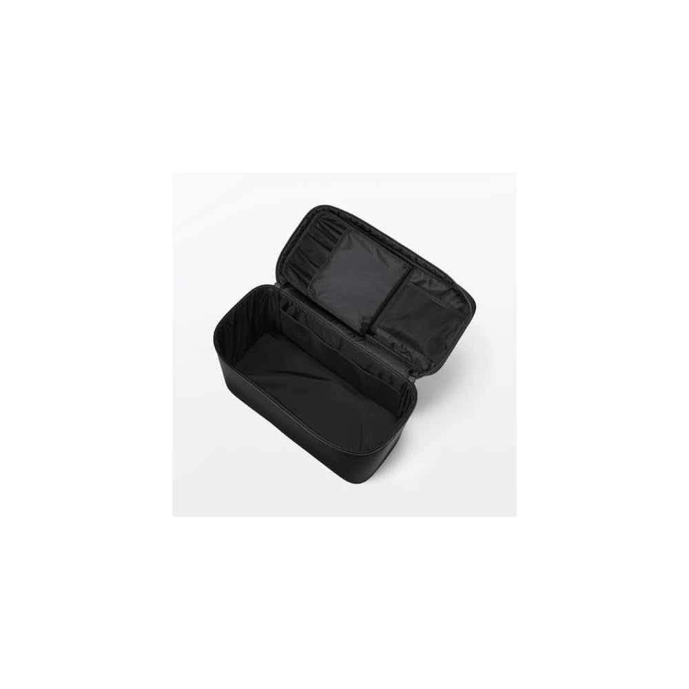 MUJI Recycled Nylon Makeup Box, Black, Large, Approx. 36 x 165 x 23 cm, 76811930
