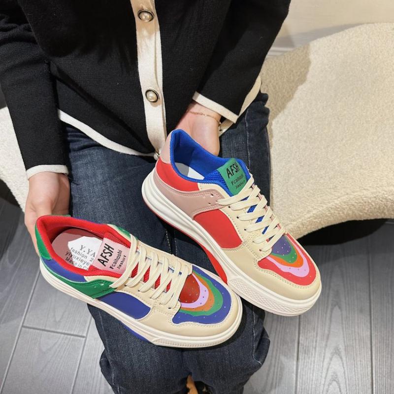 Zapatillas de deporte con plataforma para mujer de Pato Mandarín de diseñador, zapatos de tenis para mujer, zapatillas gruesas para caminar, zapatos vulcanizados informales