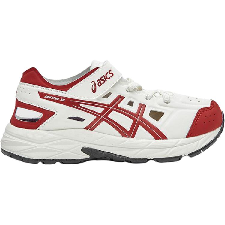 Asics Contend Xbn Ps Comfortable Soft Low Top Kids Sandals Kids Sandals White Red 1014A336-100