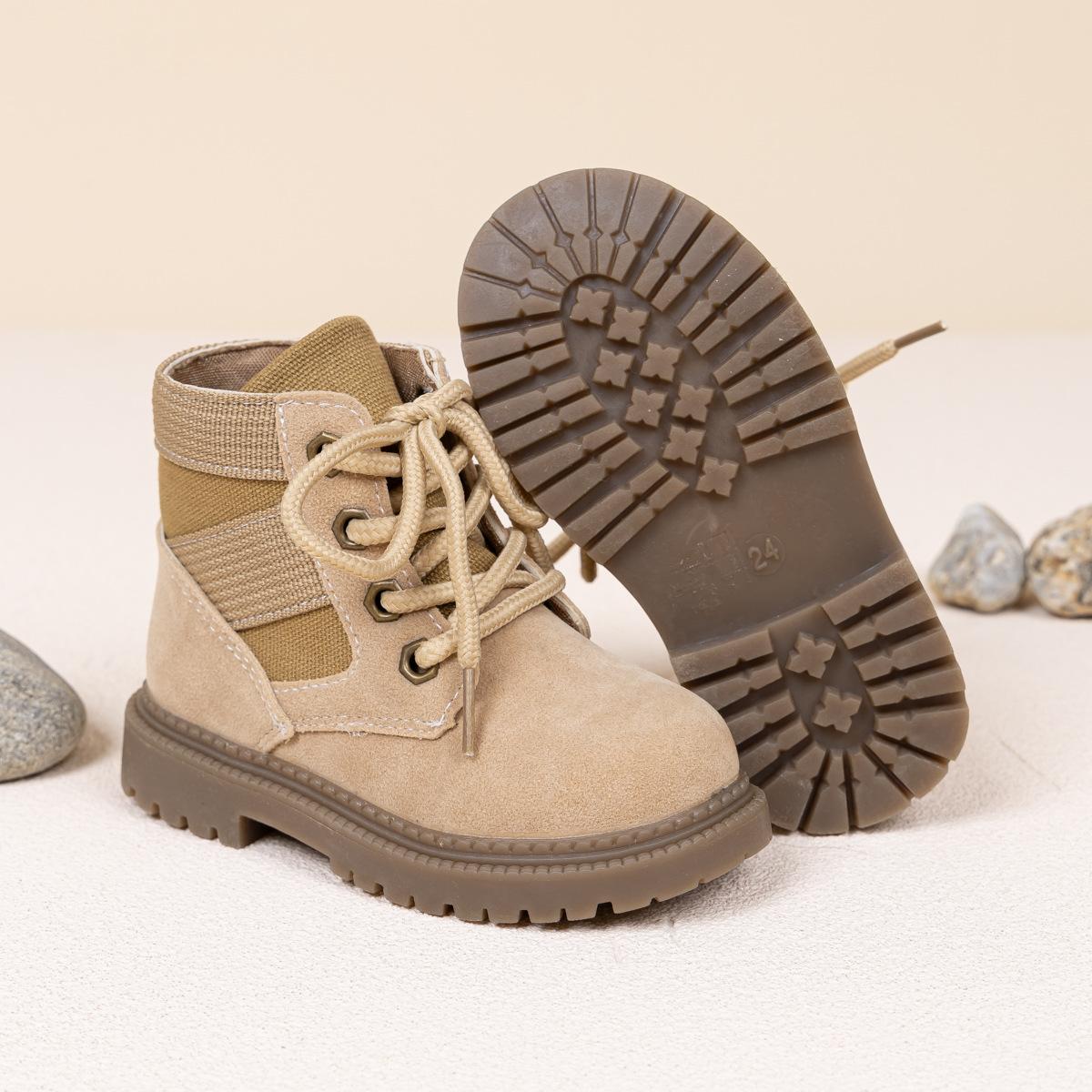 Детские ботинки martin нескользящие и короткие ботинки 26 армия зеленый — фото 5