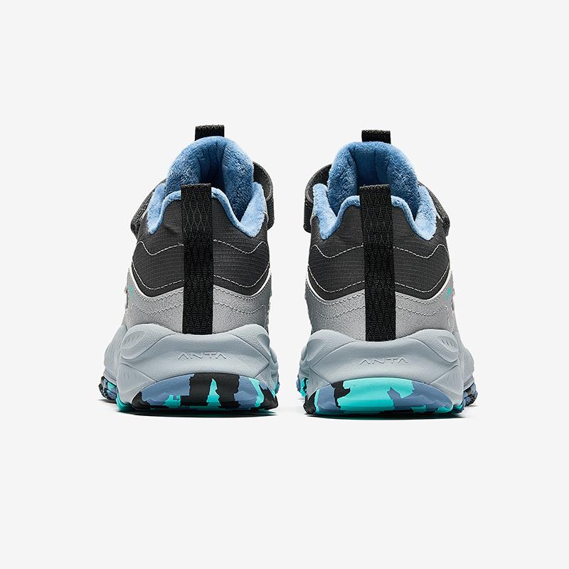 Anta Kids Trendy Fashion Fleece Lined Non-Slip Shock Absorbing Wear-Resistant Breathable Warm Mid-Top Casual Shoes Kids Casual Shoes A12446932-4