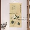 1pc Chinese Style Printed Bamboo Curtain Painting Decorative Scroll Painting Homestay Bamboo Weaving Painting Home Decoration