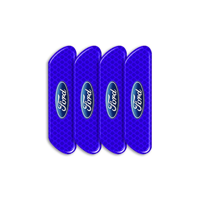 4 ks/sada Reflexní bezpečnostní nálepky na auto Pro Ford Focus 2 3 4 Mondeo Kuga Fiesta MK7 Escort Explorer Edge 2 4 MK2 MK4