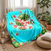 Watermelon Splash Festival Theme Blanket Lightweight Warm Flannel Blanket Decorative Throw Blanket for Home Decoration