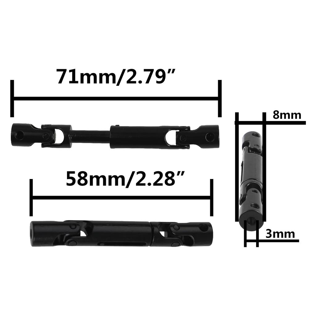 Universal RC Antriebswelle 2,3 - 2,8 Zoll (58 mm-71 mm) Kompatibel mit MN