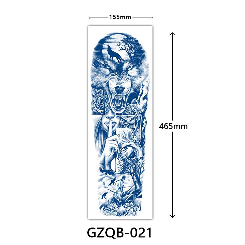 Herbal Tattoo Stickers, Semi-Permanent Tattoo Stickers, Herbal Juice Full Arm Tattoo Stickers