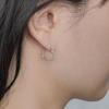 POSTLUDE [SILVER] DOT SIMPLE HEART R EARRINGS (2 COLORs)