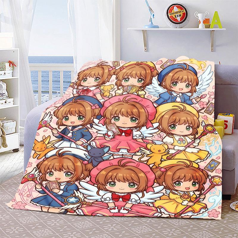 Cardcaptor Sakura Lightweight Flannel Blanket Soft Warm Throw Cozy Blanket for Sofa Bed Home Decor -QJY