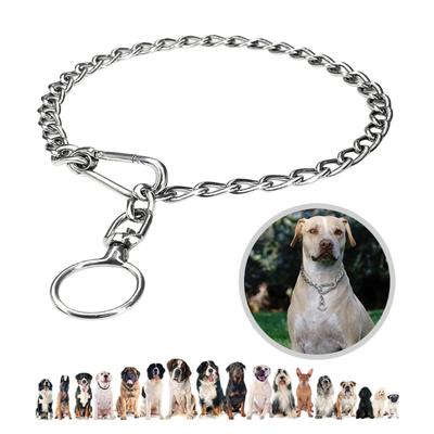 Dog Chain Collar Metal Multipursose Adjustable Belt Comfortable for Dog Training Comfortable Dog Metal Collar