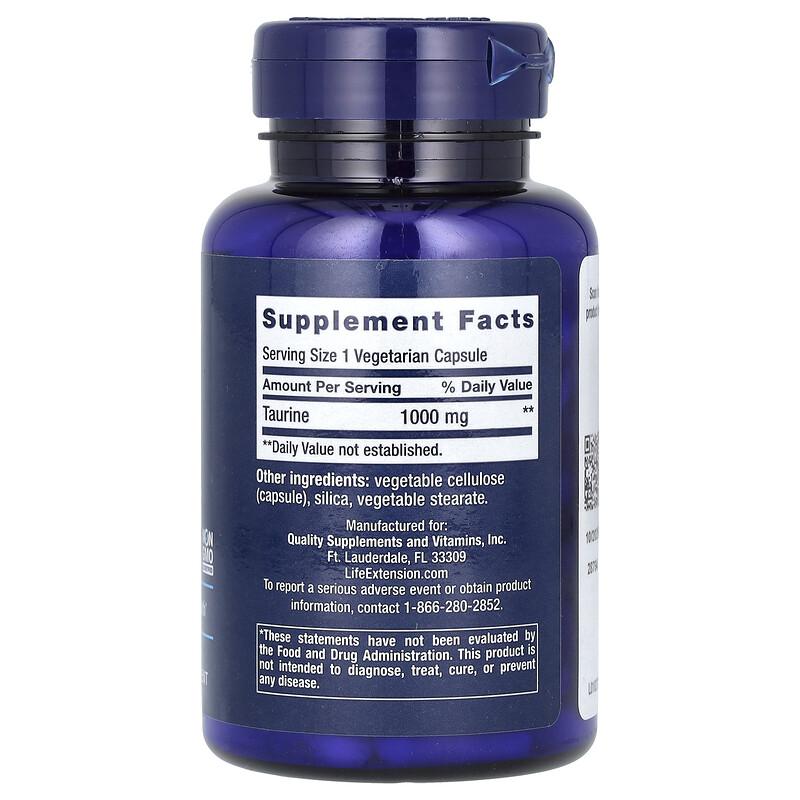 Taurine, 1,000 Mg, 90 Vegetarian Capsules