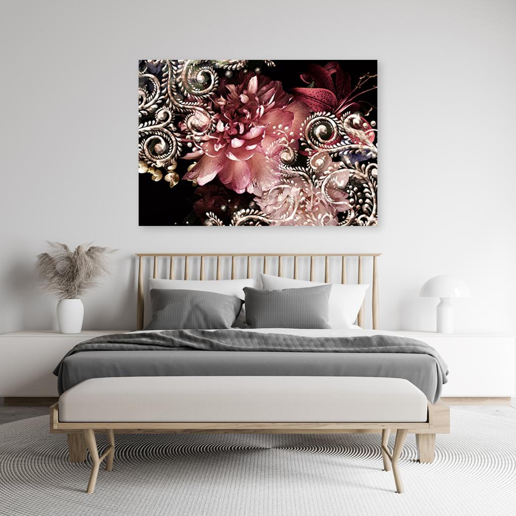 Canvas Print, Peony and Lily Flower