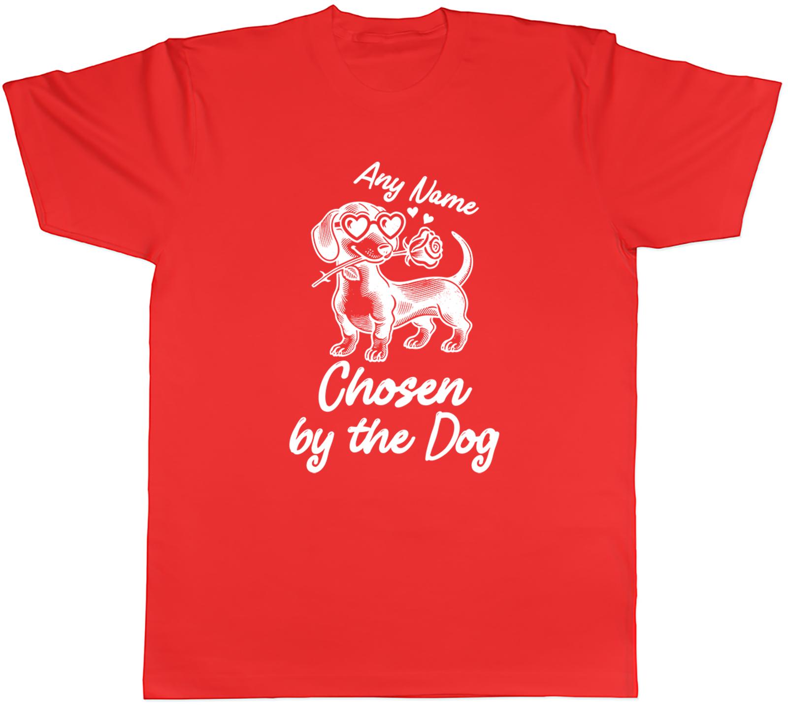 Personalised Funny Chosen by the Dog Mens TShirt Tee Gift Top S