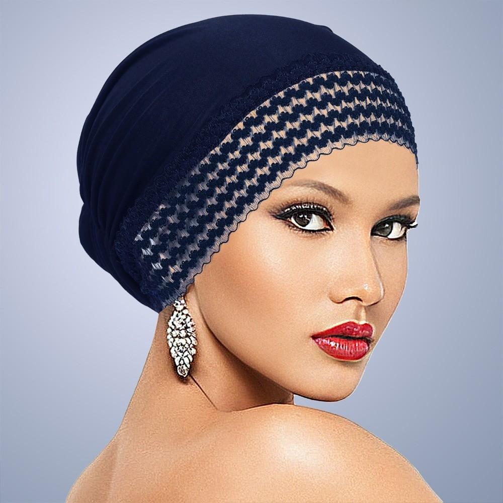 Full Coverage Bonnet Hat Lace Flower Headscarf New Cancer Chemo Hat  Women Headwear