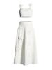 2025 French Retro Summer Floral Spliced High-Waist Midi Skirt and Sling Top Set