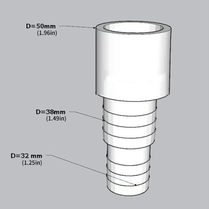Allgemeiner DN50 50MM Schlauchadapter Konstanter 32mm 38mm Verbinder Schnelle Installation Dauerhafte Metallkonstruktion