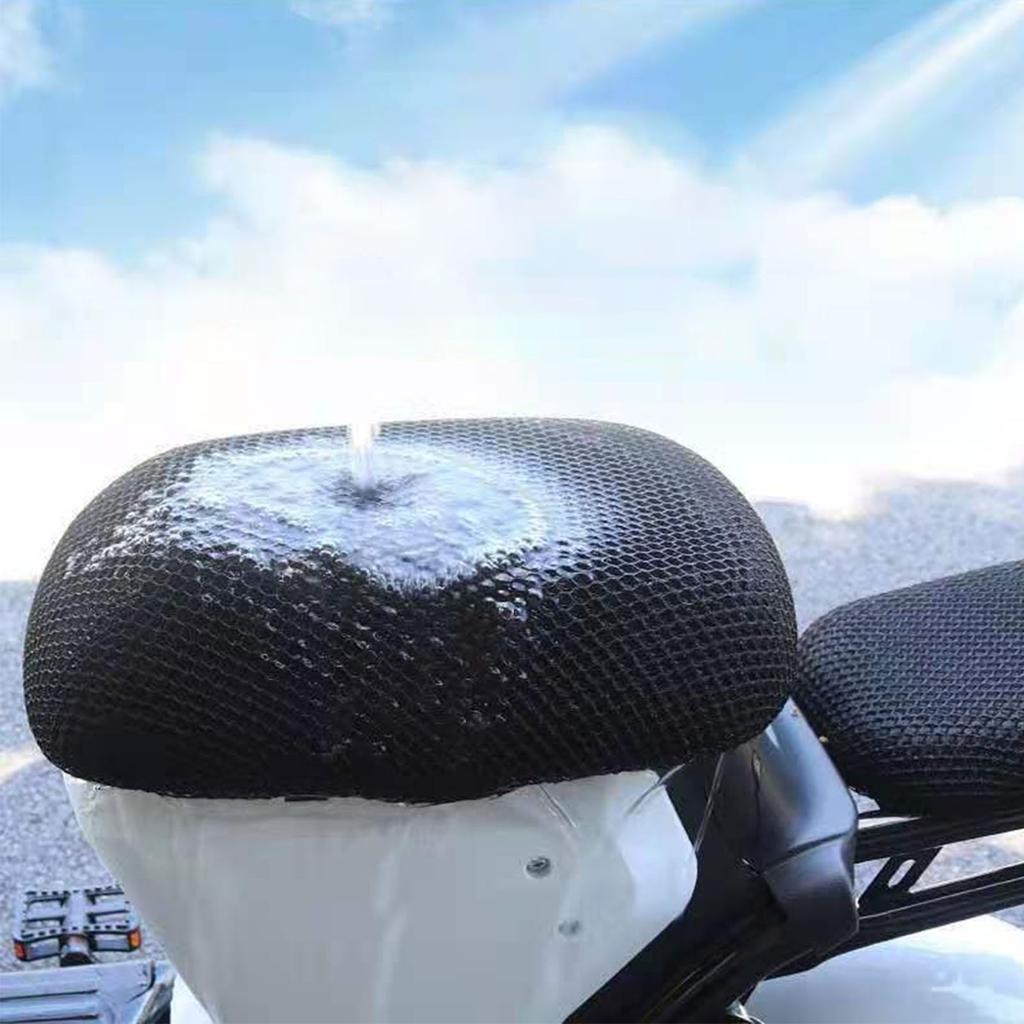 Motorcycle Mesh Seat Cover Breathable Sun Protection Heat Insulation Comfortable Lightweight for Electric Vehicle