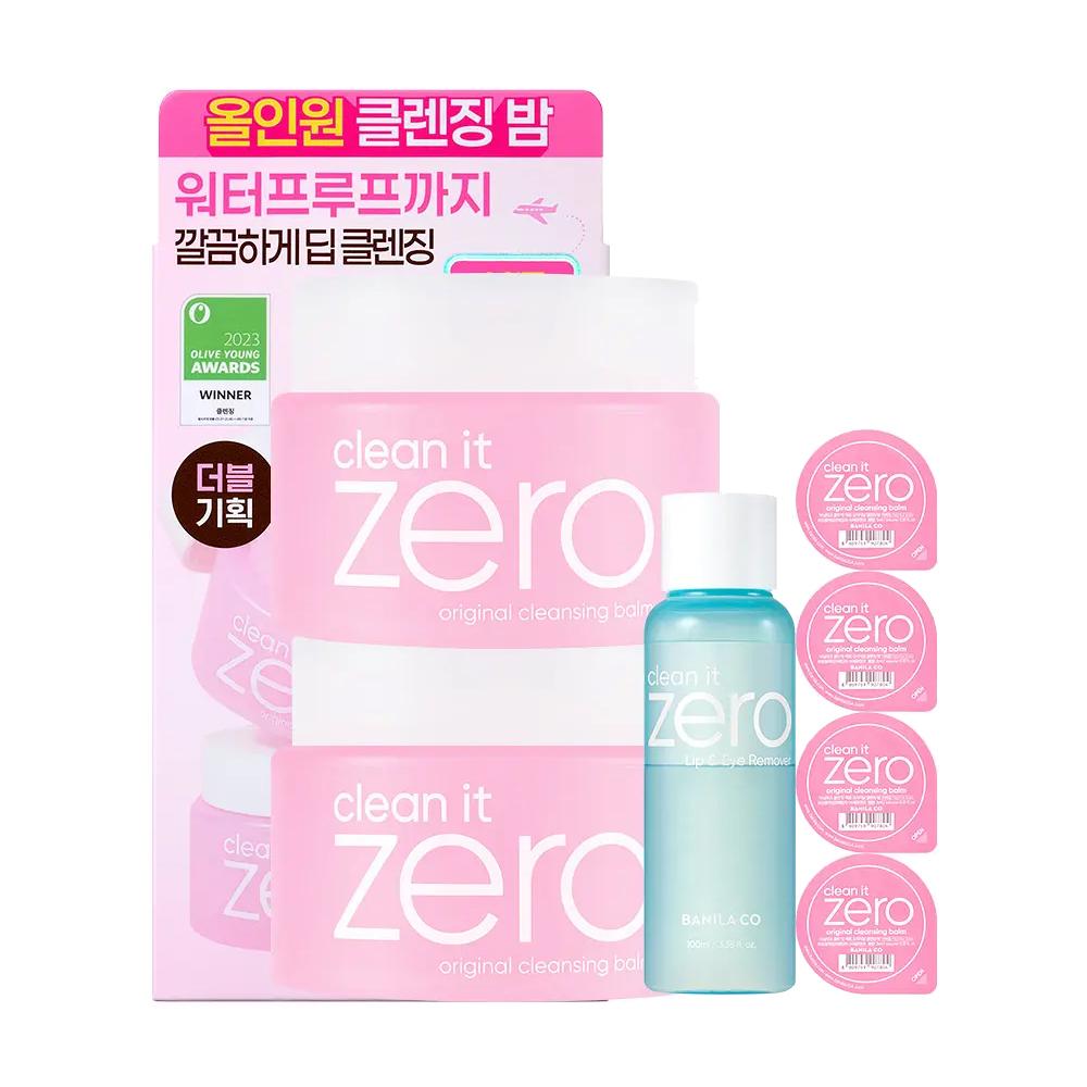 BANILA CO Clean It Zero Cleansing Balm Original Double Set 100ml x 2 (+ Makeup Remover 100ml + Mini Cleansing Balm 4pcs) Original x 2