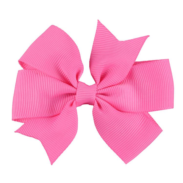 8x8cm 1PC Solid Color Grosgrain Ribbon Bows Clips Hairpin Girl's Hair Bowties Boutique Hair Clip Headwear Kids Hair Accessories