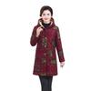 Mid-length Hooded Plus-Size Velvet Thickened Winter Coat for Middle-aged and Elderly Women