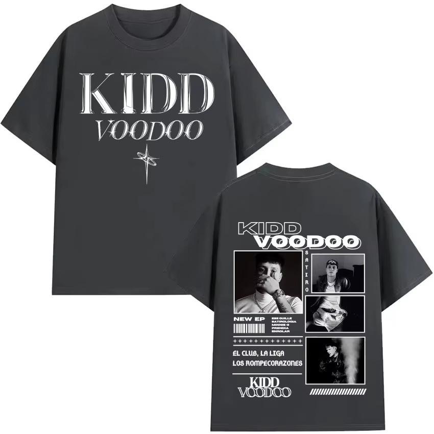 Rapper Kidd Voodoo Satiro Tour Harajuku Graphics 2026 Spring Summer Tshirt Men Short Sleeve Pure Cotton Casual Tops