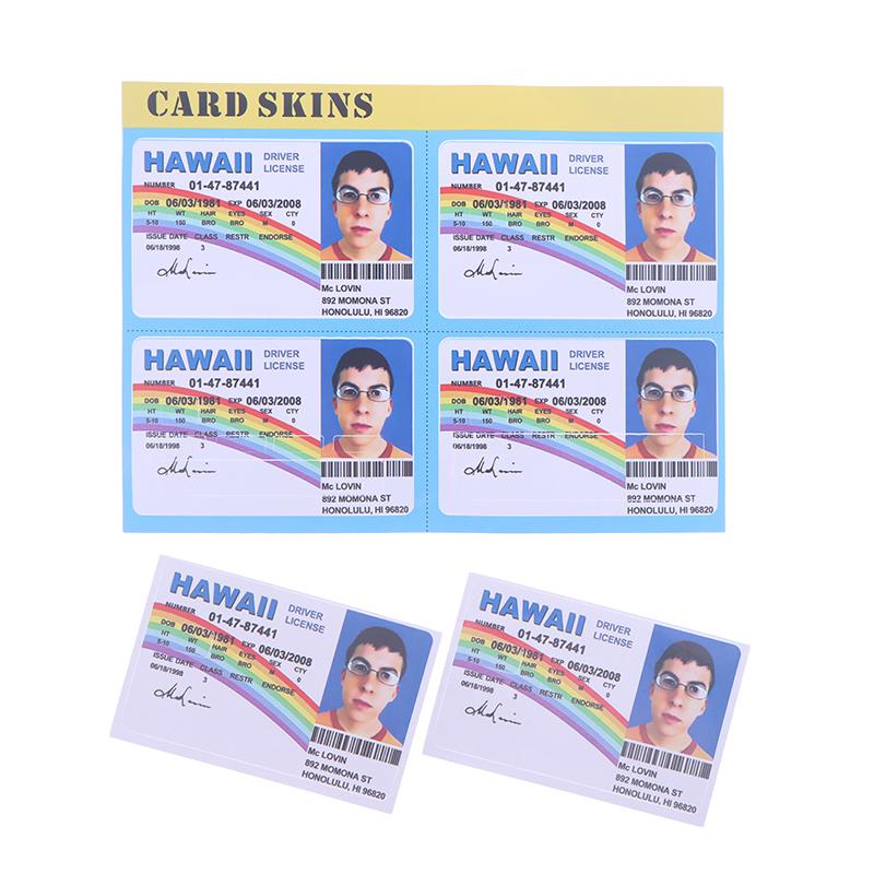 1/4 Pcs Mclovin Bank Credit Cards Bus Pass Stickers Cool Decoration Waterproof Card Driver'S License Credit Card Sticker