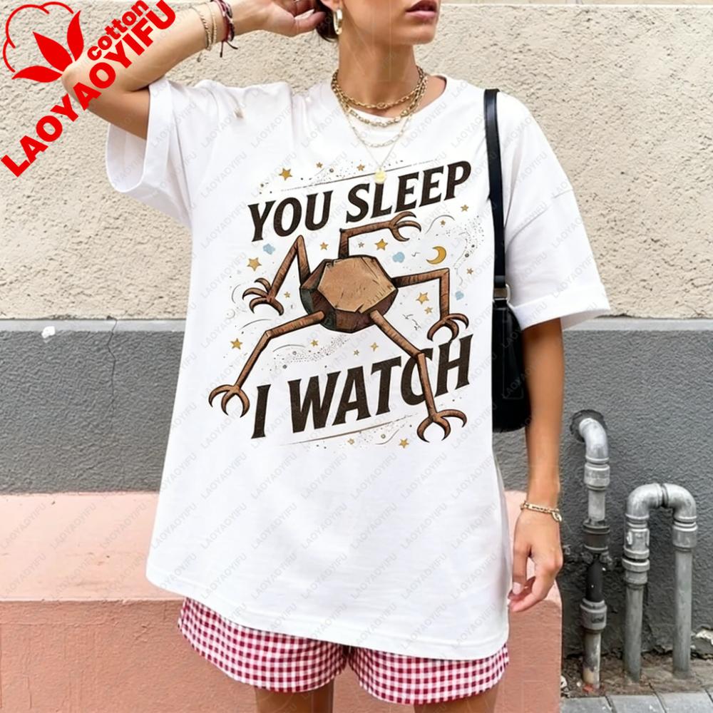 Stupisci Stupisci Stupisci Maglietta Tu Dormi Io Guardo T-shirt Divertente Lettore Sci-Fi Regalo Maglietta Ispirata a Rocky T-shirt Alieno Unisex Unisex Top in Cotone