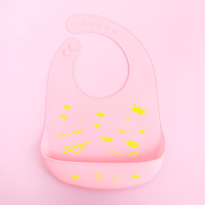 Waterproof Silicone Baby Bib - Large, Wash-Free, Drool & Meal Bib for Newborns and Children